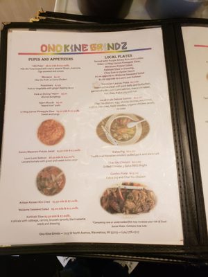 Menu photo 5 Ono Kine Grindz Wauwatosa, WI