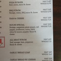 Edna's Pizza - Menu