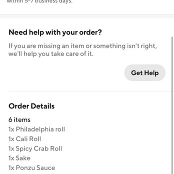 Genki Sushi - a list of items on the app - Japanese Near Me - Dallas, Texas