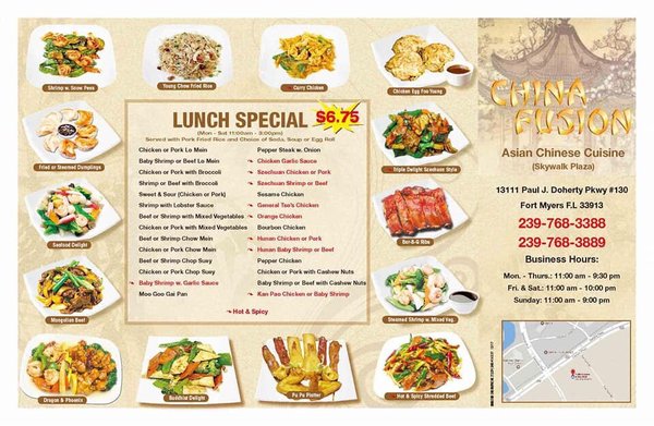 Menu photo 8 China Fusion Fort Myers, FL