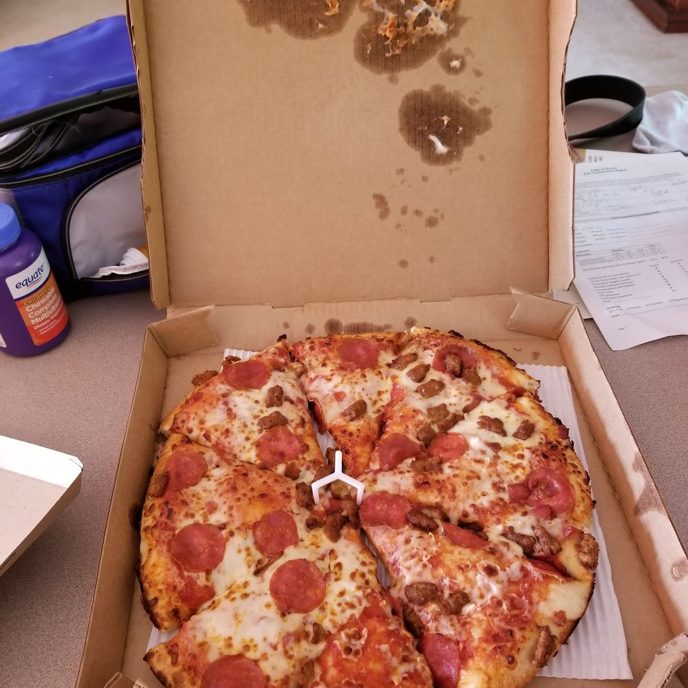 Thanks for the awful smashed old pizza! Won't be back. To many screw ups with multiple different orders of ours.