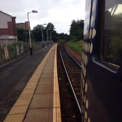 Hairmyres Rail Station - Train heading to Glasgow...