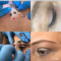A Permanent Touch - Hard at work. Eyebrows and Eyelash enhancement with a little smudgy look...you make it your way.