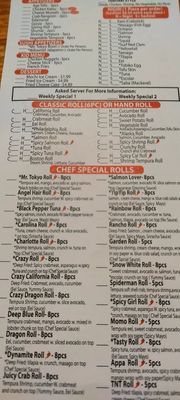 Menu photo 3 Mr Tokyo Japanese Restaurant Monroe, NC Menu photo 3 Mr Tokyo Japanese Restaurant Monroe, NC