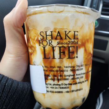 Ding Cafe - Reg monster boba latte with less sugar.  Disclaimer: you can't change the amount of ice (i.e. less ice) - Coffee & Tea Near Me - Rockville, Maryland