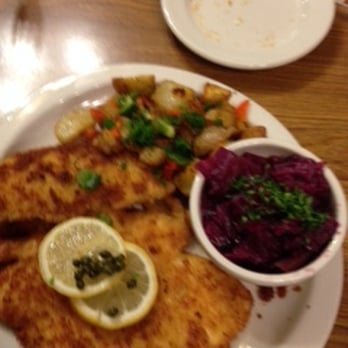 Bavarian Grill - The Jager Schnitzel. Basically thin pork or chicken with a light breading. This was great! It's also a good safe bet for first time visitor. - German Near Me - Plano, Texas Bavarian Grill - The Jager Schnitzel. Basically thin pork or chicken with a light breading. This was great! It's also a good safe bet for first time visitor. - German Near Me - Plano, Texas