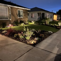 a front yard at night a front yard at night