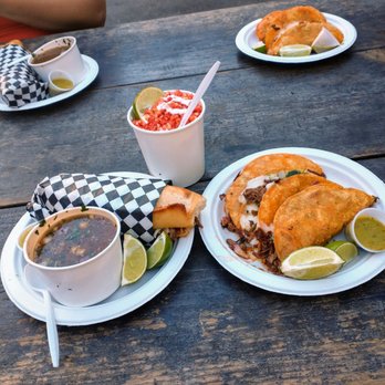 La Santa Torta - Richmond - Left- torta birra(beef) Right- red tacos (beef) Center- Elote (corn) - Food Trucks Near Me - Richmond, California La Santa Torta - Richmond - Left- torta birra(beef) Right- red tacos (beef) Center- Elote (corn) - Food Trucks Near Me - Richmond, California