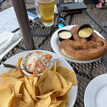 Blue Mountain Brewery - Spinach Artichoke Dip, Pretzel - Brewpubs Near Me - Afton, Virginia Blue Mountain Brewery - Spinach Artichoke Dip, Pretzel - Brewpubs Near Me - Afton, Virginia
