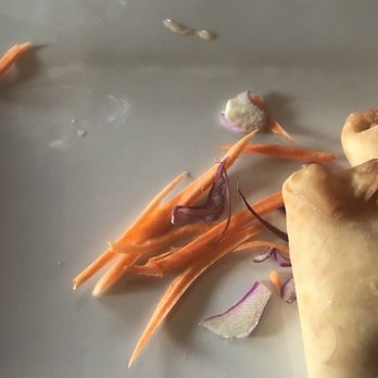 Thaitanium - Not so appealing garnish under crab Crab Rangoon - Thai Near Me - Indianapolis, Indiana