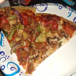 two slices of pizza on a paper plate two slices of pizza on a paper plate