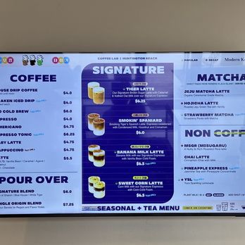 Smoking Tiger Coffee Lab - Menu - Cafes Near Me - Huntington Beach, California