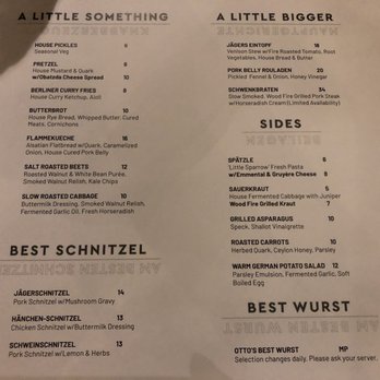 Von Bismarck - Menu - German Near Me - Reno, Nevada