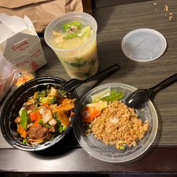 Oriental Express - Sea food soup and Lamb meal with fry rice