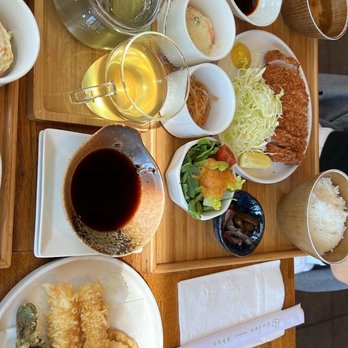 Gozen Shun - Tempura, hot green tea and Pork loin Gozen - Japanese Near Me - Pasadena, California