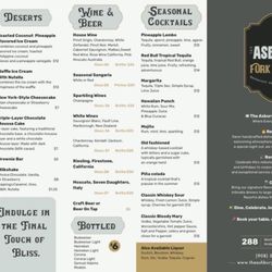 The Asbury’s Fork & Flame - Menu