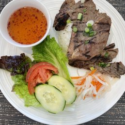 Grilled Pork Chop Over Rice