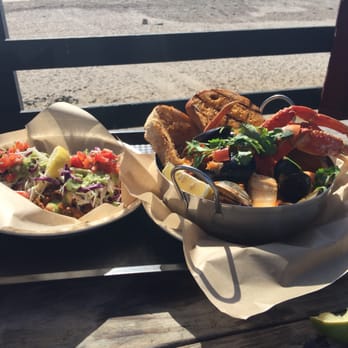 Eric Ericssons Fish Co - Mahimahi tacos w/jalapeño fry and Cioppino. Delicious! - Seafood Near Me - Ventura, California