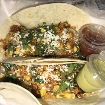 Taco Oso - Two Leo tacos w/ a cup of each side sauce - Food Trucks Near Me Taco Oso - Two Leo tacos w/ a cup of each side sauce - Food Trucks Near Me