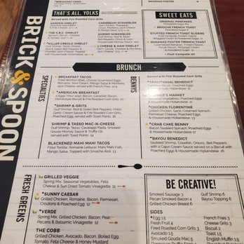 Brick And Spoon - Pigeon Forge - Menu - Breakfast & Brunch Near Me - Pigeon Forge, Tennessee