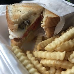 Gulf Station Cafe - Vegetarian sandwich w/ fries