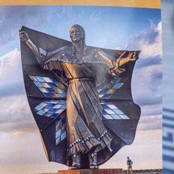 Arrowwood Resort & Conference Center at Cedar Shore - "Dignity" of earth and sky, at the welcoming center off of I 90 and exit 264. This monument is 50 foot tall. It is worth stopping and seeing
