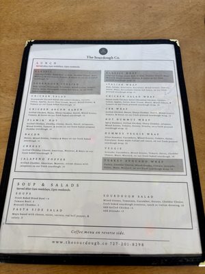 Menu photo 1 The Sourdough St. Petersburg, FL Menu photo 1 The Sourdough St. Petersburg, FL