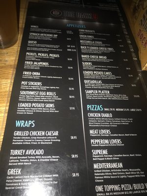 Menu photo 1 The Back 9 Sports Bar & Grill Addison, TX