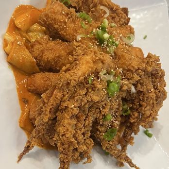 bb.q Chicken Northpark Irvine - Fried calamari rose Ddeok-Bokki - Korean Near Me - Irvine, California