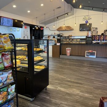 My Bagel Cafe - Open area with a variety of bagels, pastries, coffee, and tea - Pizza Near Me - Delran, New Jersey