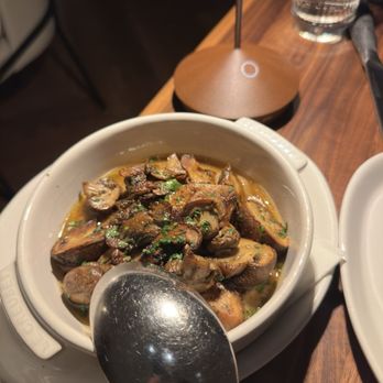 Marbled & Fin - Demi glaze mushrooms - Seafood Near Me - Charleston, South Carolina Marbled & Fin - Demi glaze mushrooms - Seafood Near Me - Charleston, South Carolina
