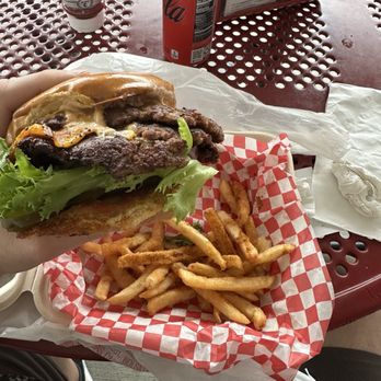 CleaveLand Grill - Strongsville - Double Beef Patty smash burger with fries (perfectly seasoned fries)! - Burgers Near Me - Strongsville, Ohio CleaveLand Grill - Strongsville - Double Beef Patty smash burger with fries (perfectly seasoned fries)! - Burgers Near Me - Strongsville, Ohio