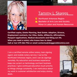 Skaggs Noble Notary - Before  or after hours appointments available by request.
