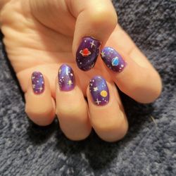 KV Nails - Solar system nail art