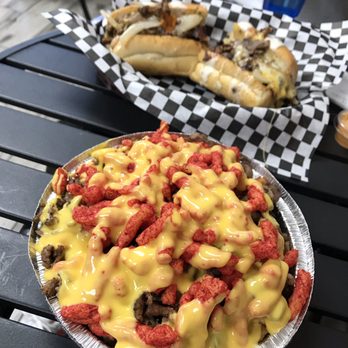 Fatima's Grill - Carne asada fries w hot Cheetos - Mediterranean Near Me - Downey, California