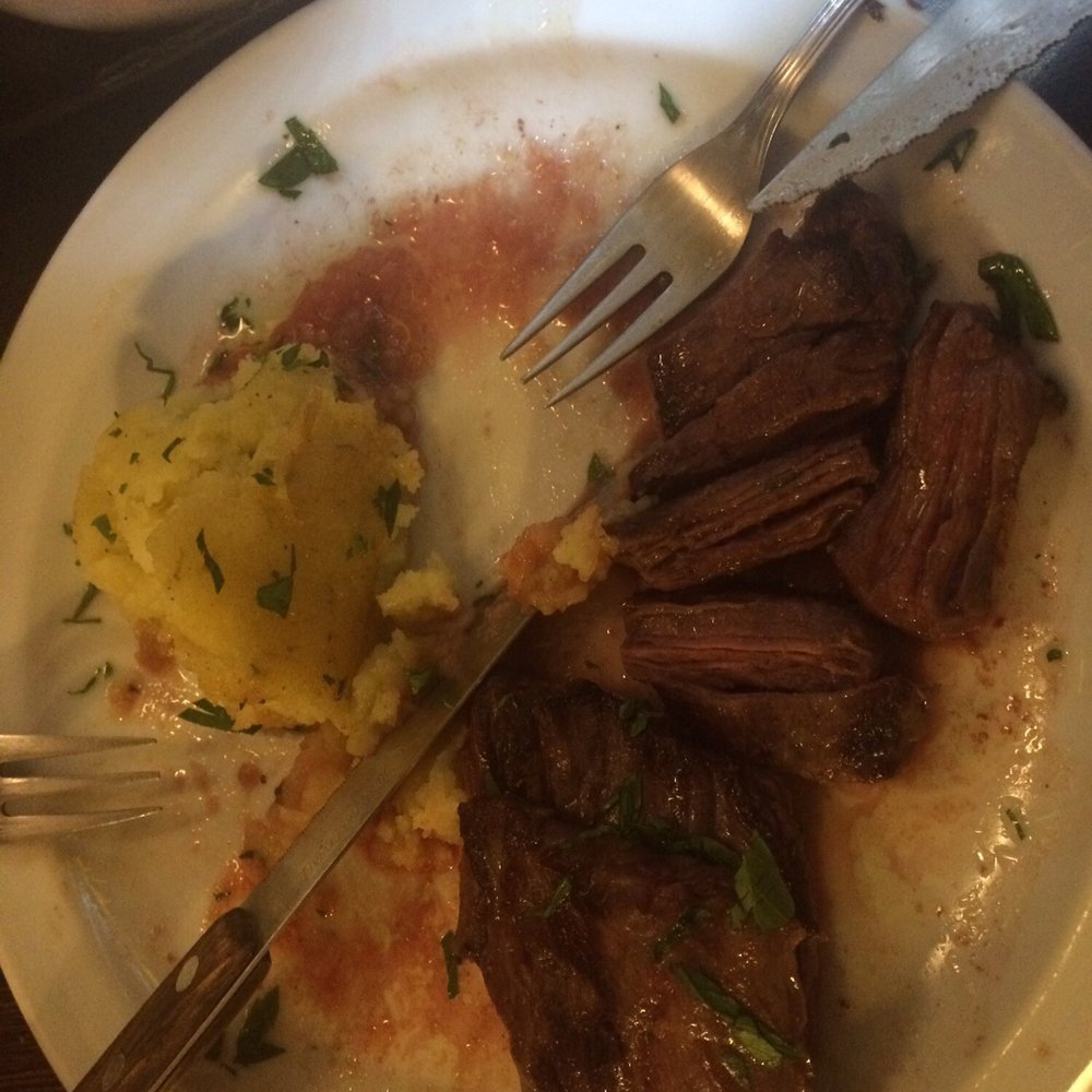 Gata Mala - Perfectly grilled steak with potato purée. - Tapas Bars Near Me - Barcelona, B Gata Mala - Perfectly grilled steak with potato purée. - Tapas Bars Near Me - Barcelona, B