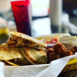 Super City Bar & Grill - Chicken Quesadillas and Cheese Balls