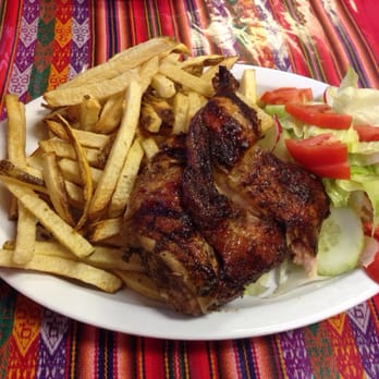 El Inka - Half chicken with fries and salad - Latin American Near Me - Portland, Oregon