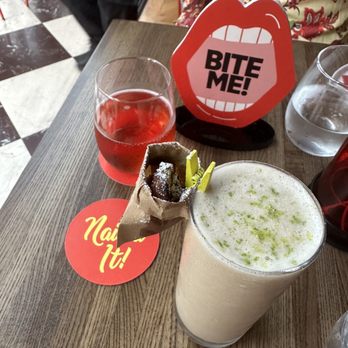 Netflix Bites - Alley cat cocktail & raspberry non alcoholic wine - American Near Me - Los Angeles, California