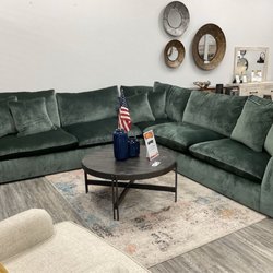 Green sectional couch