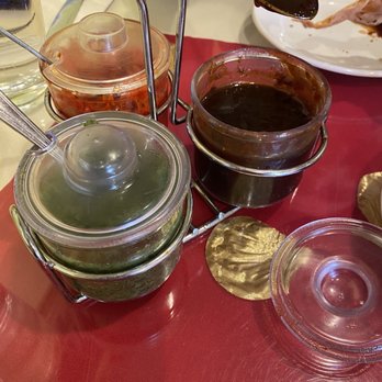 Mayas Indian Restaurant - Assortment of sauces for Papadam - Indian Near Me - Cincinnati, Ohio Mayas Indian Restaurant - Assortment of sauces for Papadam - Indian Near Me - Cincinnati, Ohio