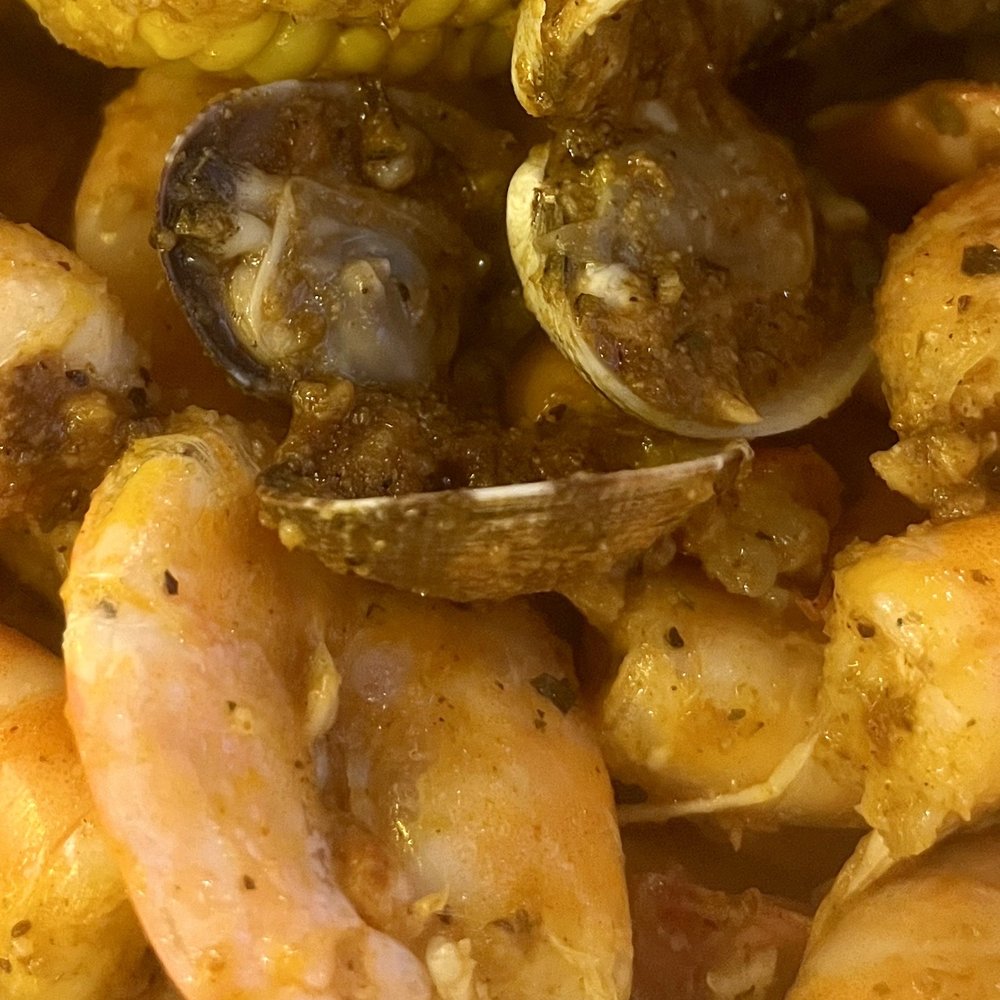 Shell Shock Seafood House - Clams and shrimp garlic butter - Seafood Near Me - Hayward, California Shell Shock Seafood House - Clams and shrimp garlic butter - Seafood Near Me - Hayward, California