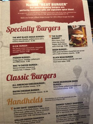 Menu photo 4 Glory Days Grill Fort Myers, FL Menu photo 4 Glory Days Grill Fort Myers, FL