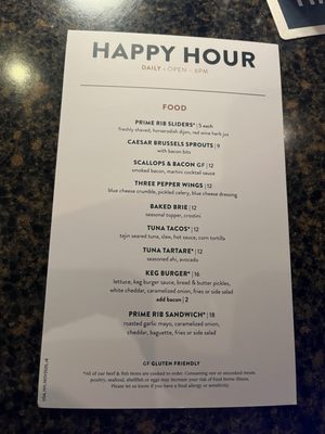 Menu photo 2 The Keg Steakhouse + Bar - Gilbert Gilbert, AZ Menu photo 2 The Keg Steakhouse + Bar - Gilbert Gilbert, AZ
