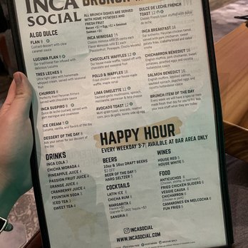 Inca Social - Menu (1/29/23) - Beer, Wine & Spirits Near Me - Arlington, Virginia Inca Social - Menu (1/29/23) - Beer, Wine & Spirits Near Me - Arlington, Virginia