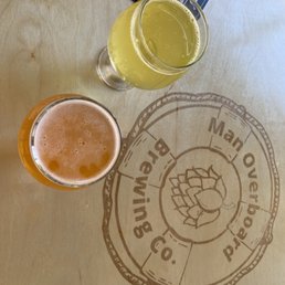 Tangerine wheat ale and mango seltzer Tangerine wheat ale and mango seltzer