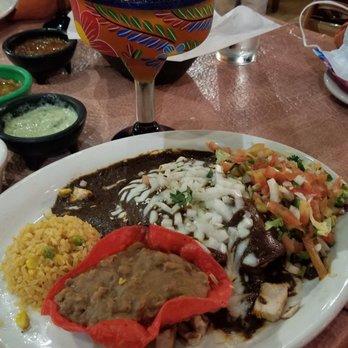 El Asador - Mole enchiladas and cucumber margarita - Mexican Near Me - Katy, Texas