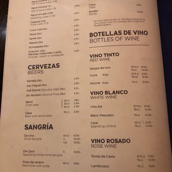 Raco de Bonsucces - Menu drinks - Spanish Near Me - Barcelona, B Raco de Bonsucces - Menu drinks - Spanish Near Me - Barcelona, B