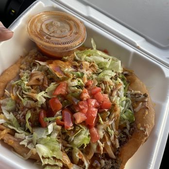 Abuelita's New Mexican Restaurant - Navajo Taco w/ Ground Beef - New Mexican Cuisine Near Me - Bernalillo, New Mexico Abuelita's New Mexican Restaurant - Navajo Taco w/ Ground Beef - New Mexican Cuisine Near Me - Bernalillo, New Mexico