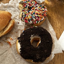 Oreo donut and chocolate sprinkle